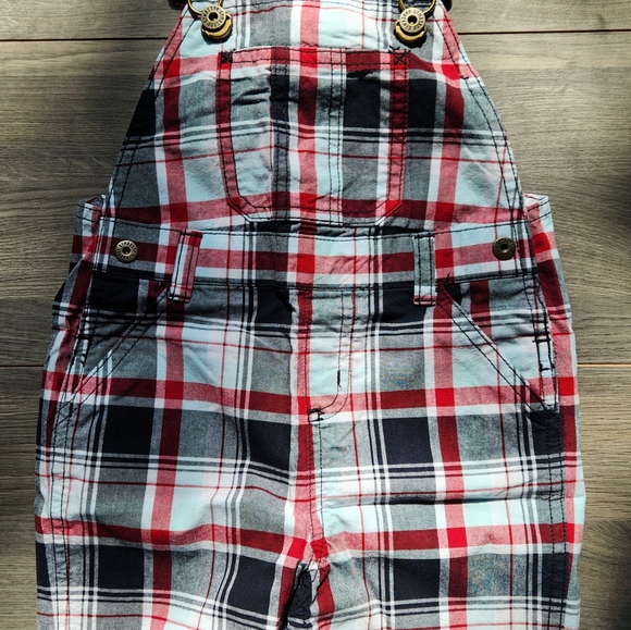 Gymboree Plaid Shortalls - Picture 2 of 4